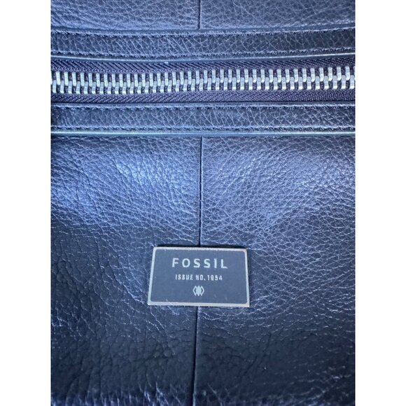 Fossil Dawson Crossbody Black Pebble Leather Bag With Adjustable Strap - Picture 2 of 7